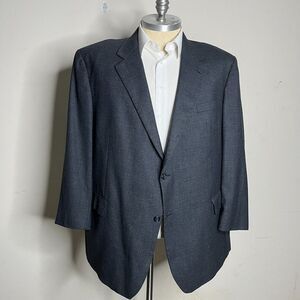Joseph & Feiss Big & Tall Blazer Mens Gray Check Wool‎ Size 54L